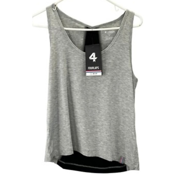 Fourlaps Tops - Fourlaps Surge Tank Grey Heather Athletic Workout Racerback Top Medium NEW‎
